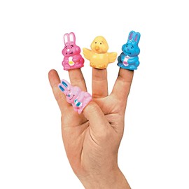 Fun Express - Vinyl Easter Finger Puppets (2dz) for Easter - Toys - Character Toys - Finger Puppets - Easter - 24 Pieces