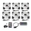 6pcs Computer Case Fan 120mm Ultra Quiet Adjustable Color RGB