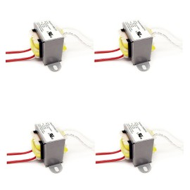 NVMIDTC AC Power Transformer - Input 110V 50/60HZ, Output 12V 10VA - Step Down 110V to 12VAC Power Supply - 4 Pack, 3 Year Warranty
