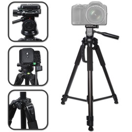 Durable Pro Grade 75 inch Tripod + 72 inch Pro Monopod W/Convenient Backpack Style Carrying Case for Canon EOS 70D 60D 7D 6D 5D 7D Mark II EOS Rebel T6i T6S T5i T5 T4i T3i T3 T2i DSLR Cameras