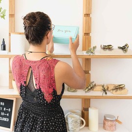 Gold Bee Beetle Ant Scorpion Statues Sculpture Solid Metal Ornament Mini Animal Figurine for Home Office Garden Desktop Decor 6PCS (Bronze6-06)