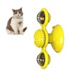 Windmill Cat Toy, Interactive Windmill Kitten Toy for Home (Yellow)