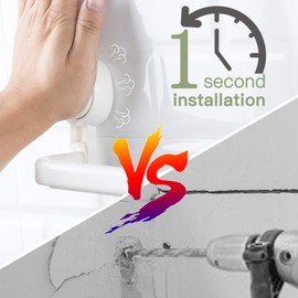 Ulinek Towel Rail Suction Cup, Bath Towel Bar 64cm / 36cm Sucker Hook No Drilling Wall Mounted Towel Rack Reusable with Powerful Force Towel Holder for Shower Bathroom Kitchen