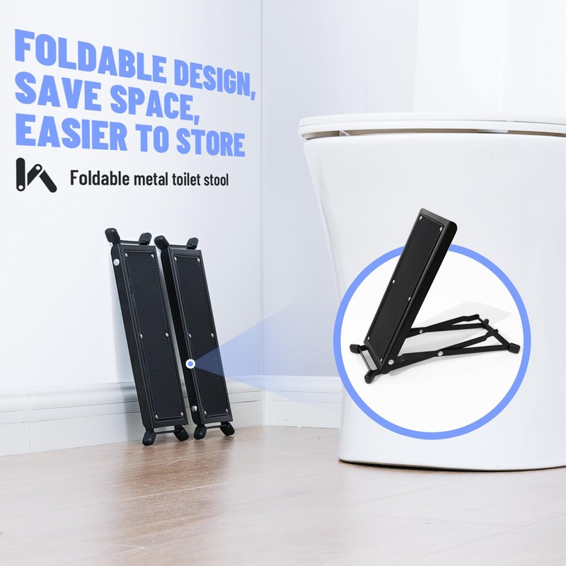 Foldable Toilet Stool - Portable Travel Poop Stool for Toilet,
