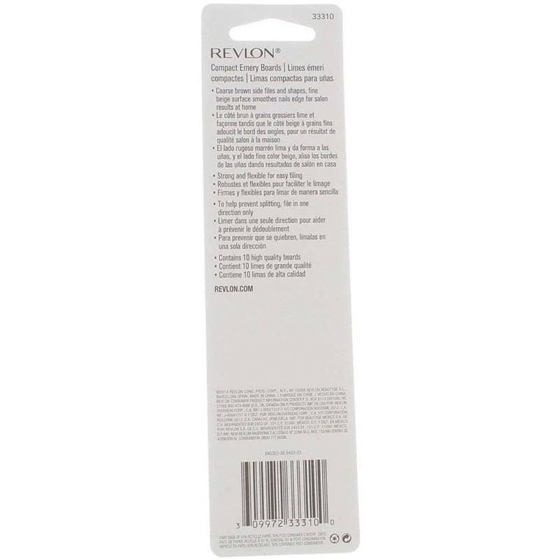 Revlon Compact Emory Boards 10 ct (33310) - Pack of