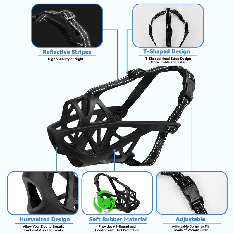 YunoEntona Dog Muzzle for Large Dogs, Medium and X-Large Aggressive