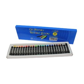 Bright Ideas Regular Oil Pastels - 24 Pack of Assorted Colours Oil Pastels Crayons - Intense Bright Colours - Perfect Oil Pastels for Kids, Artists, Students - Pastels for Paper, Card, Canvas