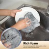 VIVOTE 8 Pack Premium Microfibre Cleaning Cloth with Scrubber，Double-Layer No