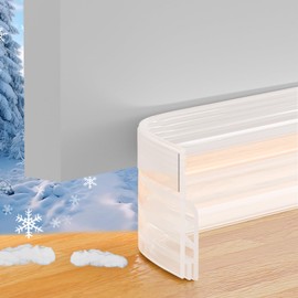 Under Door Draft Stopper, Door Sweep for Bottom of Door, Under Door Gap Filler for Exterior & Interior Doors, Weather Stripping Door Seal for Blocker Noise Cold Air Insulation (Transparent, 39inch)