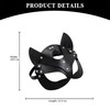 Cat Half Face Mask Made of Leather for Women, Masquerade