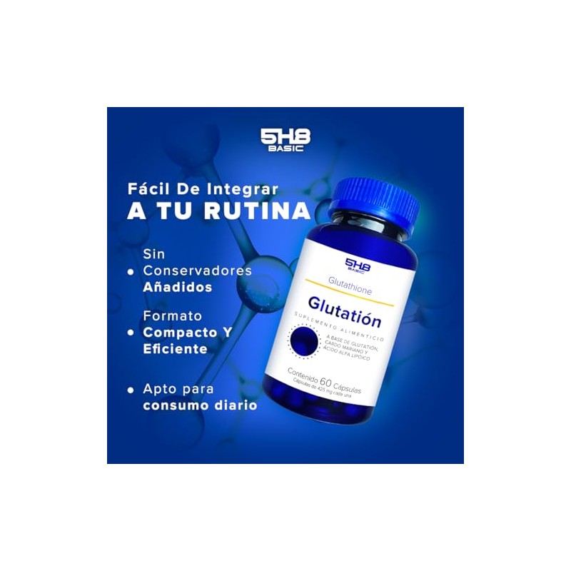 Glutation Adicionado Con Cardo Mariano Y Ácido Alfa Lipoico 5H8