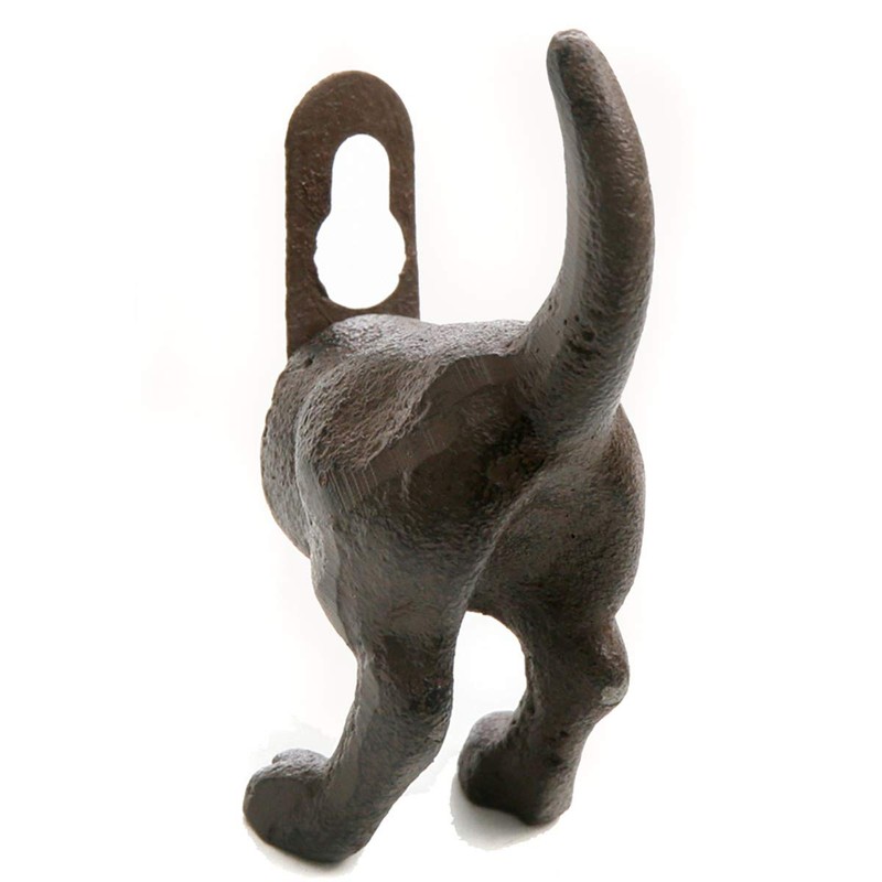 Heavy Cast Iron Dog Wall Hook Antique Look 8.5 cm