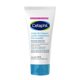 Cetaphil Loción Limpiadora Facial y Corporal 50 g – Limpieza Suave, Remueve Maquillaje e Impurezas, Piel Sensible, Uso en Seco o con Agua