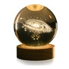 PENTBURG Crystal Ball Lamp, Luminous Solar System/Galaxy Crystal Table Light