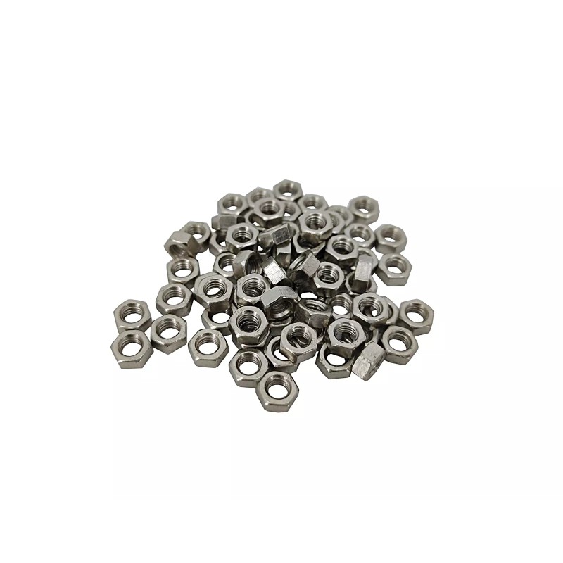 FixtureDisplays M3 Hex Head Steel Nuts (100PK), 0.5MM Pitch, 5.32MM