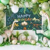 Dinosaur Happy Birthday Backdrop Banner Dinosaur Birthday Photography Background Trex