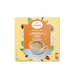 Namaste Chai Masala Chai Instant Mix | Masala Tea No Sugar | Indian Unsweetened Masala Chai Instant Tea Powder Mix | 11g x 10 Sachets