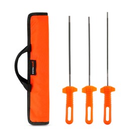 YARDMARIS 3 Pcs Chainsaw File Kit Includes 5/32", 3/16", 7/32" Round Files with Handle and Storage Bag Professional Chain Saw Sharpener Tool for All Chainsaw Chains