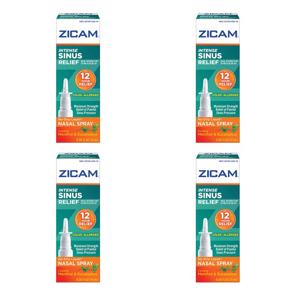 Zicam Intense Sinus Nasal Size 0.5 Oz (Pack of 4)