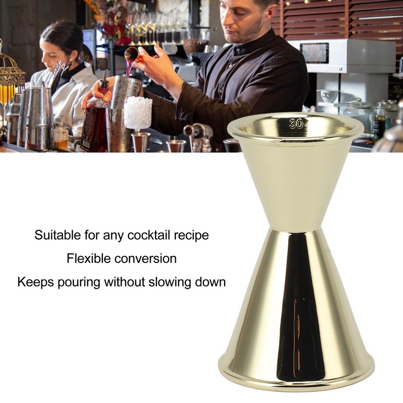 Cocktail Jigger Double Sided Stainless Steel Bar Shot Measuring Cup