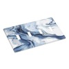 Nijuodnijir Light Switch Covers White Marble Navy Blue Line Fluid