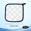 4 Pcs Dark Blue Square Heat Resistant Pot Holders, Everyday