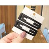 2 Pcs 2.5 Inch Matte Metal Snap Hair Clips Grips