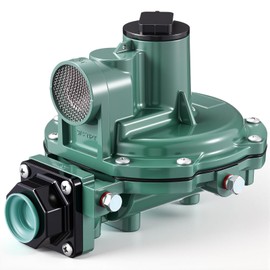 Landhoow Propane 2nd Stage Regulator Compatible with R622-DFF, LP Gas Pressure Control, 9-13" W. C. Outlet Pressure, 1, 400, 000 BTU/hr, 3/4" NPT Connections, Safety Relief for Commercial Use