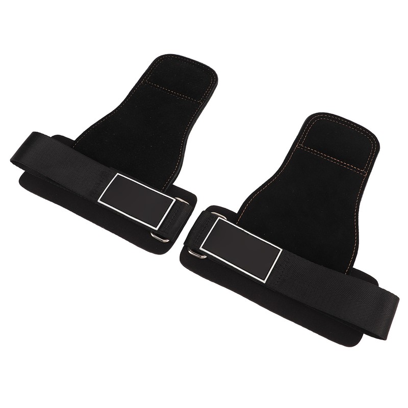 1Pair Real Leather Weight Lifting Wrist Straps Weight Lifting Grips