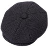 ZRWASKA® Mens Peaky Blinders Cap 8 Panel Wool Flat Caps