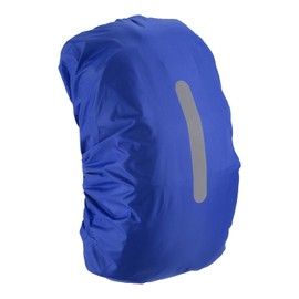LUMLLSAJI Waterproof Backpack Rain Cover - Non Slip Bag Cap with Vertical Reflector Strap Keep Drying Water Proof for Climbing - 55-65L - Navy Blue - L Size