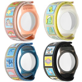 Dingfeiyu Pack of 2 Children's AirTag Bracelets, Waterproof, Anti-Lost & Anti-Scratch Protection, Airtag Bracelet for Kids, GPS Tracker Children AirTags Case Holder Case Toddler