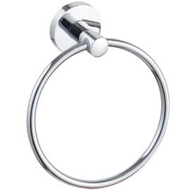 Towel Holders for Bathrooms Wall Mounted - Round Chrome Towel Rail Towel Hanger 150101