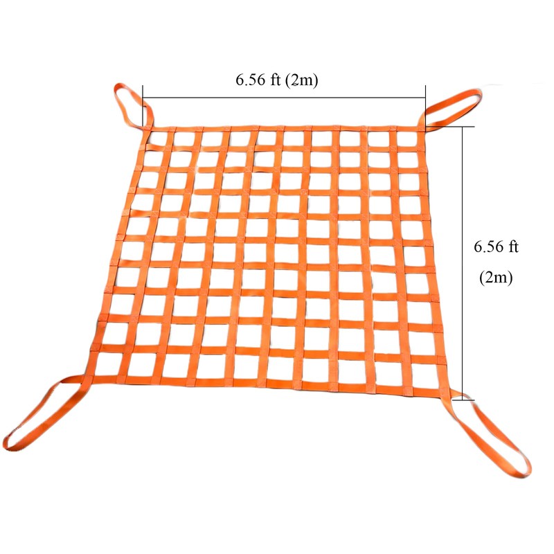 Safety Lifting Net Straps 2*2m 15cm Square Flat Nylon Sling