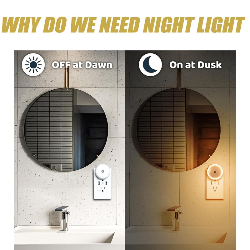 Night Light Plug in with Dusk to Dawn Smart Sensor