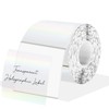 Square Transparent Clear Thermal Labels Stickers, 2 Inch Holographic Clear