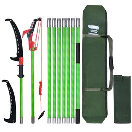 Sturdy Pole Saws for Tree Trimming 26 Feet, Long Tree Pruner with Hand Saw Blades and Scissors Set, Extendable Tree Trimmer Branch Cutter Garden Tools Manual Pruning Loppers for Sawing and Shearing