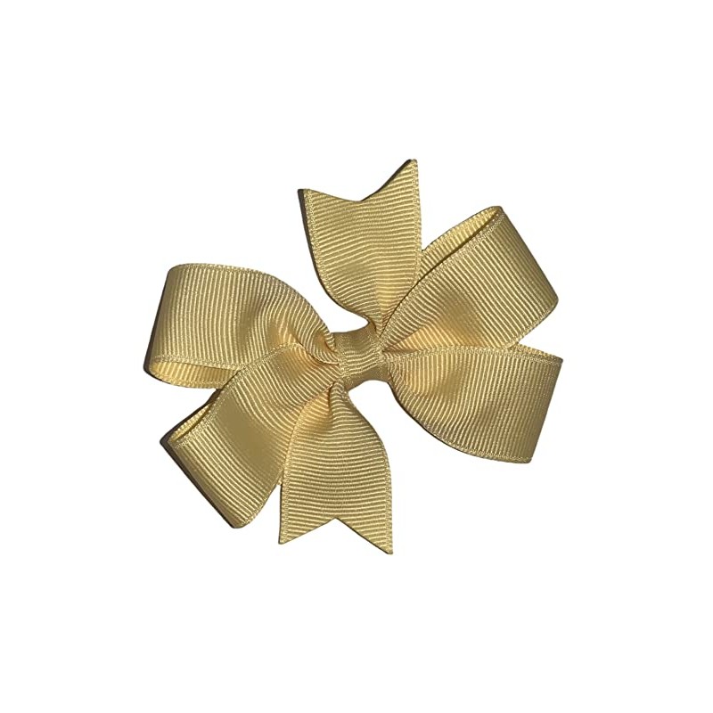 Solid Banana Yellow Pinwheel Hair Bow 3" MADE IN USA