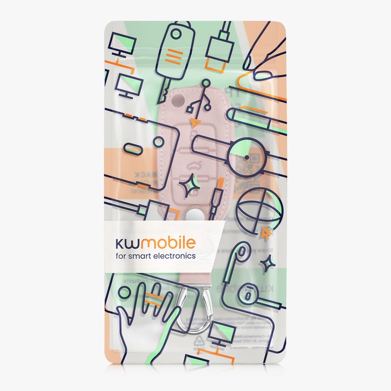 kwmobile Carcasa Compatible con VW Skoda Seat Llave de Coche