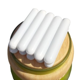Barra de agitador magnética PTFE mezcladora magnética (7 x 40 mm, forma de cilindro, 10 unidades)