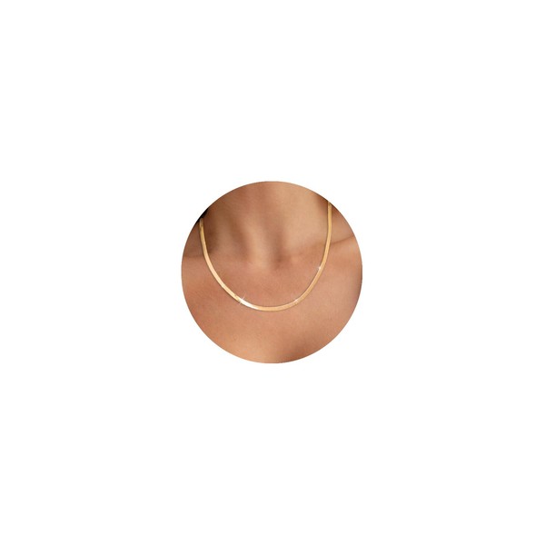 ICKEYOU Multilayer Gold Chains for Women Dainty Gold Chain Choker