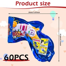 Pack of 60 Confetti Cannon, Party Confetti Cannon, Confetti Gun Set, Popper Confetti Guns Suitable for Carnival, Birthday, Wedding, New Year's Eve, Anniversaries