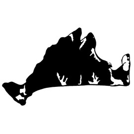 hBARSCI Marthas Vineyard Vinyl Decal - 5 Inches - for Cars, Trucks, Windows, Laptops, Tablets - Outdoor-Grade 2.5mil Thick - Black