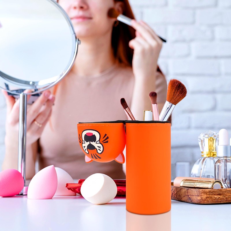 Pencil Case, orange, Tiger