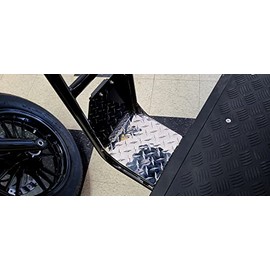 Fits Evolution Golf Cart Back-up Camera Cover in Polished Aluminum Diamond Plate