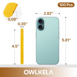 OWLKELA 100PCS 4.5inch Lolly Sticks, Coloured Lollipop Sticks, Craft Stick for Home and School, Popsicle Stick for Arts and Handwork, Classroom Art Supplies