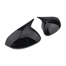 YOUTOOCAR Cow Horn Exterior Mirror Cover Side Rear View Mirror Cover Trim Compatible with Hyundai Sonata 2021-2023 Accessories (Glossy Black)