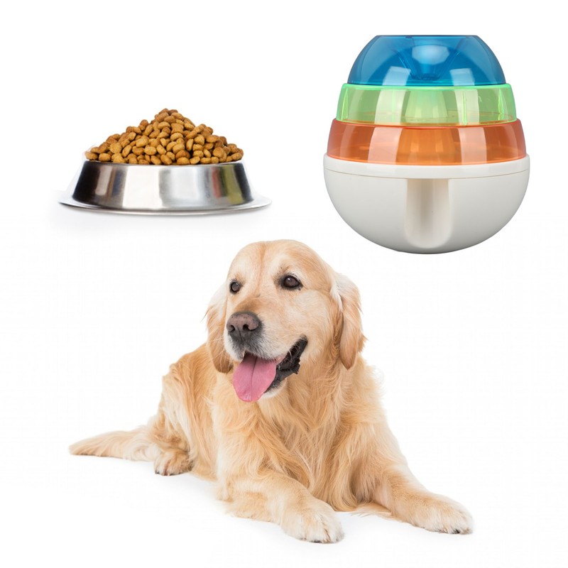 Dog Treat Dispensing Toy Ball Intellectual Stimulation IQ Training Interactive