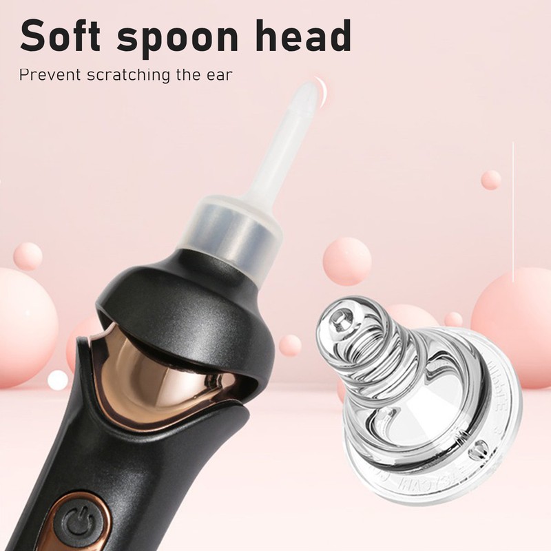 LED Lighted Earpick Set Low Noise Deep Cleansing Electric Ear
