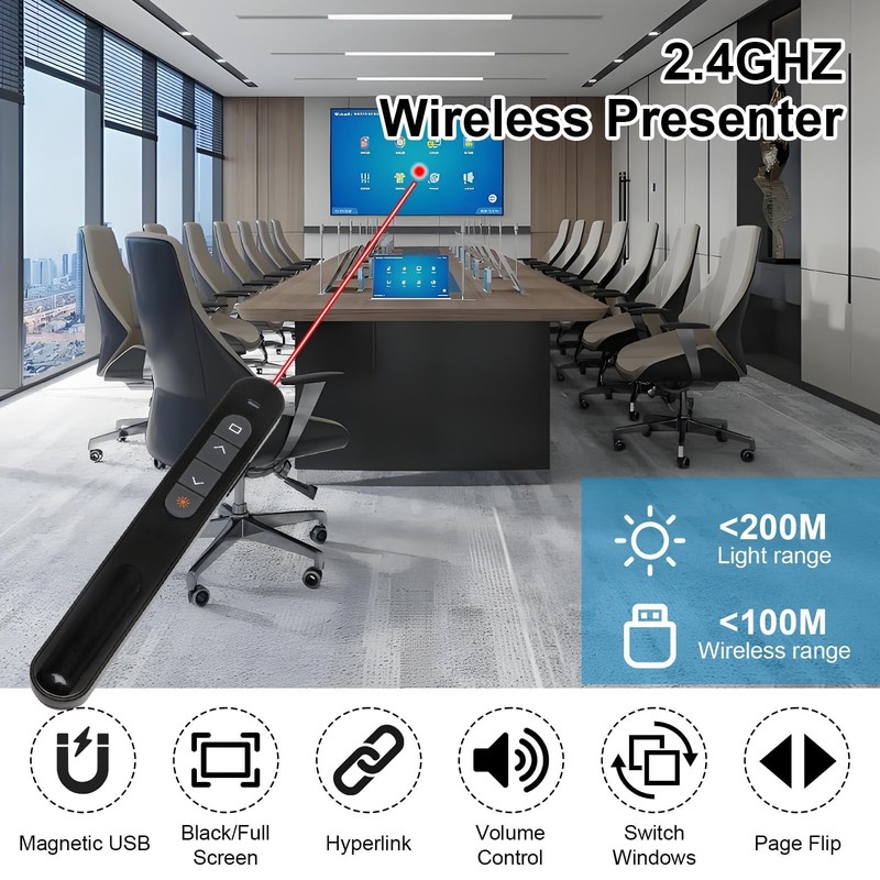 Presentation Clickers for Powerpoint, OIHCAZ Wireless Presenter Clicker Remote with